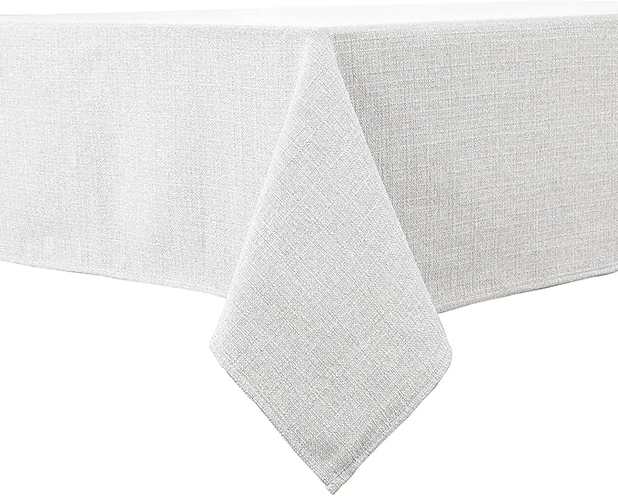 BALCONY & FALCON Square Tablecloth Washable Wrinkle Resistant and Water Proof Small Table Cloth Decorative Linen Fabric Tablecloth for Dining Parties Kitchen Wedding and Outdoor Use (Owl Gray, 47x47)