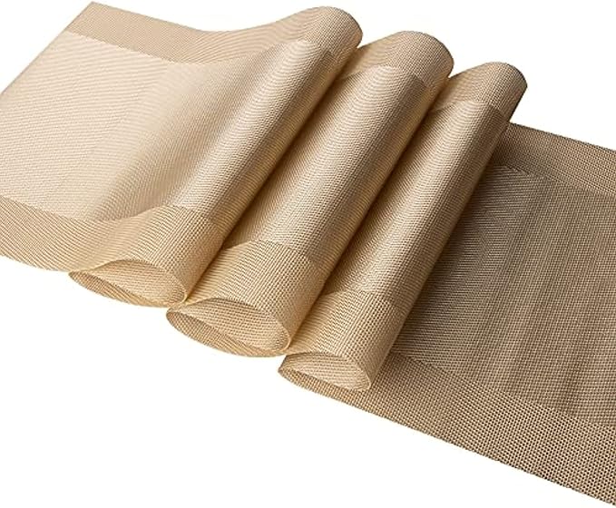 GIVERARE Table Runner, 12x72in Heat-Resistant Woven Vinyl Long Tabletop - Image 4