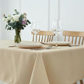 maxmill Square Jacquard Tablecloth Waterproof Spillproof Wrinkle Resistant Soft Weaved Design Table Cloth for Dinner and Party Washable Fabric Cover, Indoor and Outdoor Use, 60 x 60 Inch, Natural