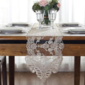 ARTABLE Champagne Lace Table Runner Macrame Dresser Scarf 10 x 59 Inch | by ARTABLE