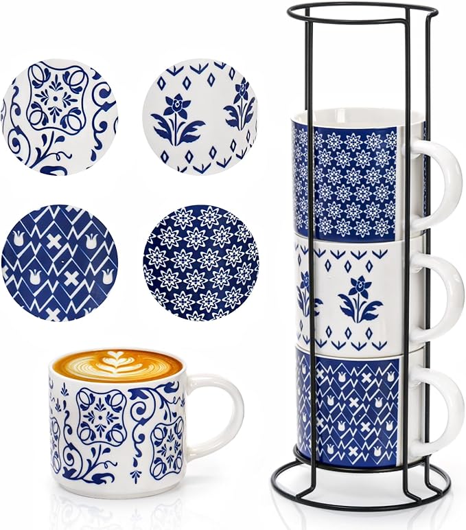 Eorbow 4 Pack Ceramic Coffee Mug Set by Eorbow