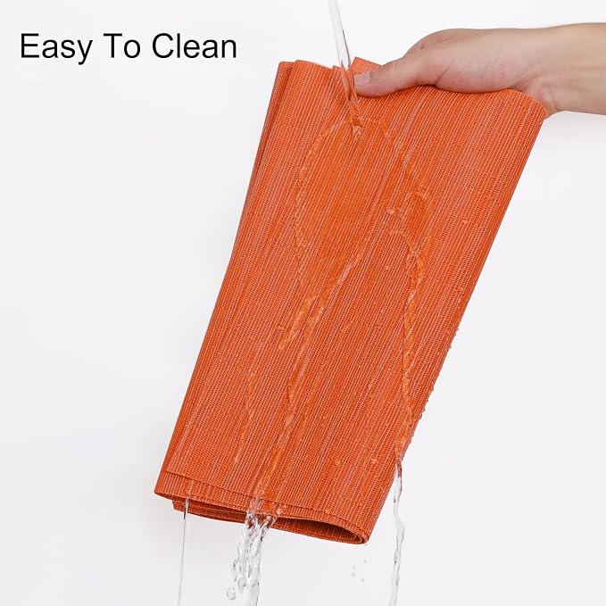 Table Runner 72 Inches Long, Vinyl Woven Heatproof Table Runners | Washable - Image 3