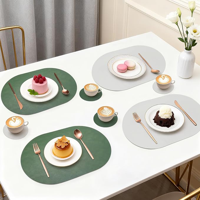 Faux Leather Placemats Set of 6 - Image 6