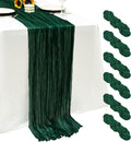 6Pack Emerald Green Cheesecloth Table Runner 17x108 inch Sheer Table Runner | by Seveups