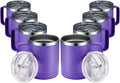 MEWAY 12oz Coffee Mug With Handle 8 Pack Bulk, Stainless Steel Insulated Travel by MEWAY