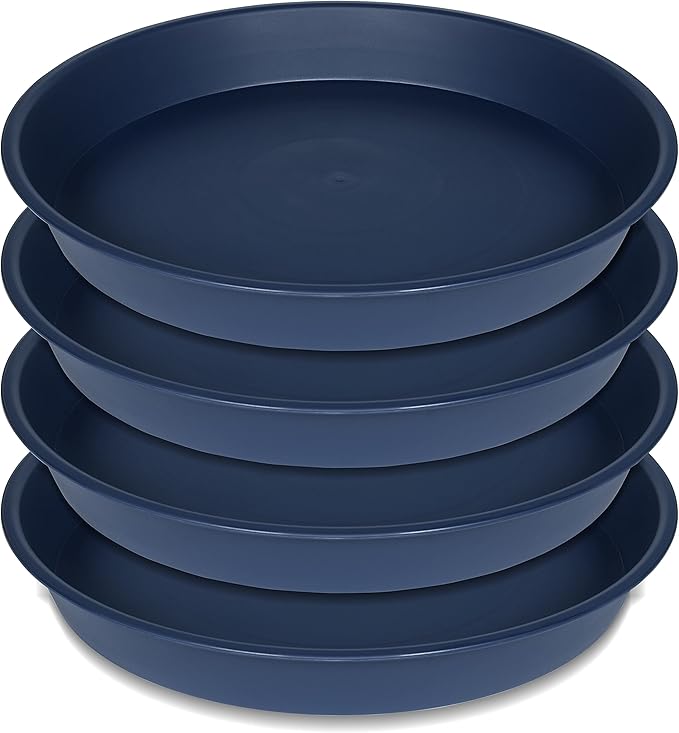 4 Pack of 20 21 inch Plant Saucer Round, Deep Plant Saucers by Bleuhome