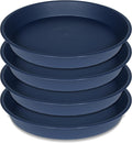 4 Pack of 16 17 inch Plant Saucer, 2.3" Depth, Heavy Duty Deep Plant Trays by Bleuhome