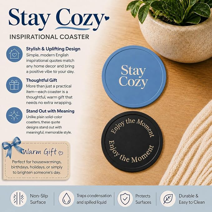 Silicone Coasters Set of 6, Premium Drink Coaster - Image 5