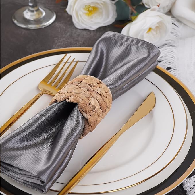 Napkin Rings Set of 6, Thanksgiving Napkin Rings Table Decor Handmade by - Image 9