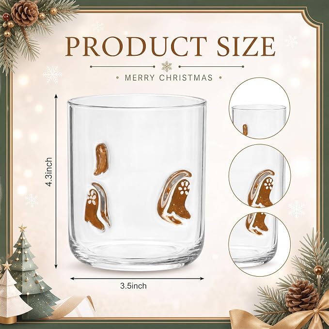 Skylety 2 Pack Icon Juice Glasses, 14 oz Stemless Glass Cups, Juice Cocktail - Image 2