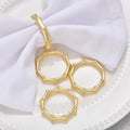 Gold Bamboo Napkin Rings Set of 12, Solid Alloy Bamboo Knuckle Napkin Ring by MagicRealForBetterLife