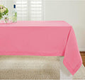 Solino Home Linen Tablecloth 52 x 52 Inch - 100% Pure Linen Pink Carnation Square Tablecloth - Fete, Machine Washable Table Throw for Valentines, Spring, Easter