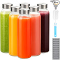 Zukro Glass Water Bottles with Stainless Steel Lids 24 oz, Reusable juice by ZukroDrinkware