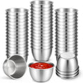 32Pcs 2.5oz Metal Ramekins Sauce Cups Stainless Steel Dipping Cups | Bulk Small by Unknown