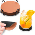 Faux Leather Drink Coasters by Chitomars