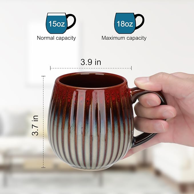 CosyCorner Ceramic Coffee Mug, 17 oz Large Coffee Cups - Image 3