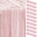 10 Pack Valentines Cheesecloth Table Runner 35x120 Inch 10Ft Rustic Gauze by SuBleer