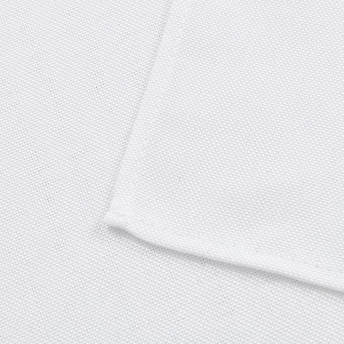 Hiasan Faux Linen Rectangle Tablecloth - Wrinkle and Stain Resistant Washable Table Cloth for Kitchen Dining Room Holiday Table Cover for Dinner, White, 60 x 140 Inch