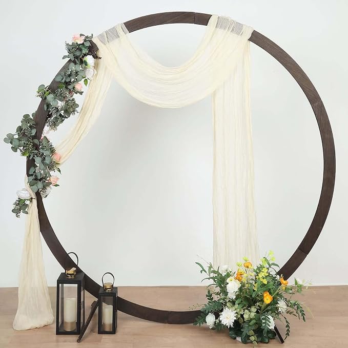 Efavormart 20ft Cream Gauze Cheesecloth Wedding Arch Drapery Fabric, Extra Long by efavormart