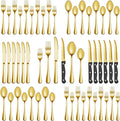 36 Pcs Gold Silverware Set by MUTNITT