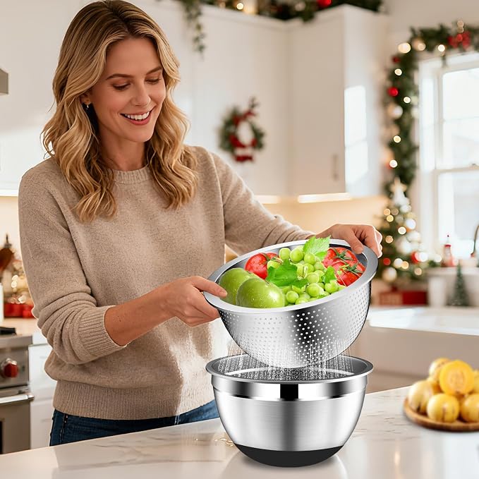 DUTZUN Kitchen Appliances, Large Mixing Bowls - Image 6