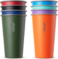 VINUR Stainless Steel Cups-20 oz Stackable Metal Drinking Glasses 8 Pcs | 20 oz by Vinur