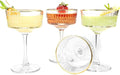 Vintage Coupe Glasses Set of 4, Wine Glasses, Long Stem Glassware by the+mask+el+turko