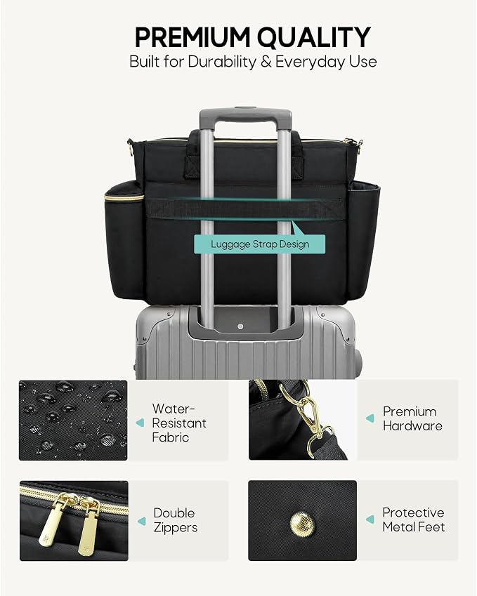 RAINSMORE Teacher Bag for Women, 15.6" Laptop Work Tote, 40oz Cup Holder | - Image 7