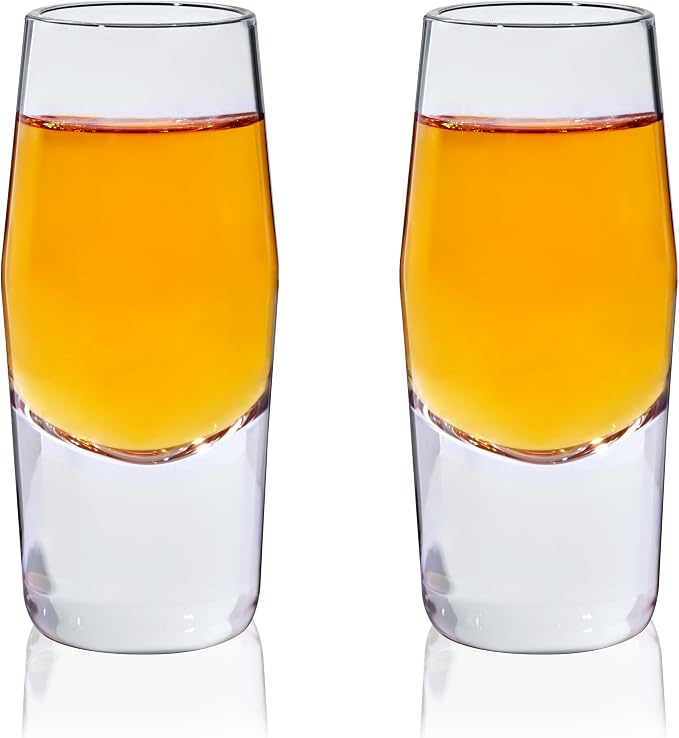 Viski Heavyweight Crystal Shot Glasses Set of 2 by VISKI