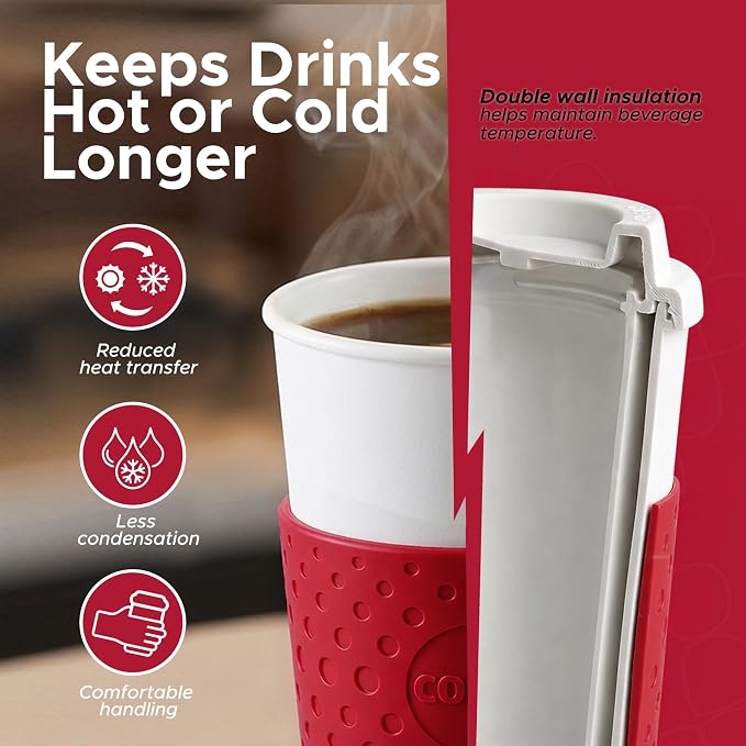 Copco Acadia Travel Mug, Cherry Red - Image 3