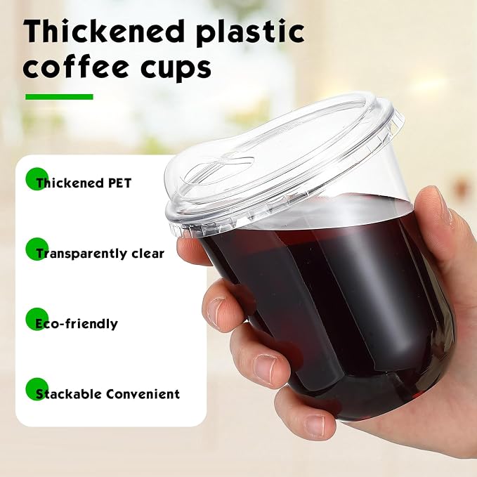 Baderke 50 Pcs Clear Plastic Cups - Image 4