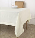 Solino Home Linen Ivory Tablecloth 60 x 60 Inch - 100% Pure Linen Square Tablecloth - Machine Washable Table Cloth for Spring, Easter - Fete
