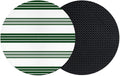 Black Striped Coasters Set of 2, Absorbent Coasters by Unknown