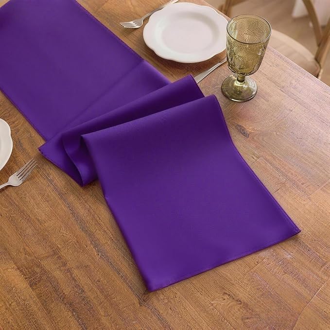 Purple Table Runner, Waterproof Washable Runners 72 Inches Long | Reusable - Image 3