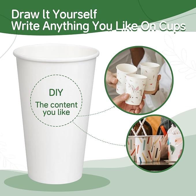 Coffee Cups 8 oz 1000 Pack, Disposable Paper Cups - Image 5