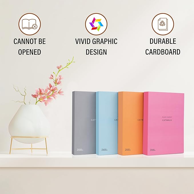 ICON Large | 4 PCS Faux Decorative Books for Home Decor | Not Real Books (Cardboard Boxes) | Coffee Table, Shelf Styling & Modern Aesthetic Accent Pieces for Living Room