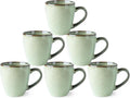 GBHOME Ceramic Coffee Mugs Set of 6, 12oz Stoneware Coffee Mugs Set by GBhome