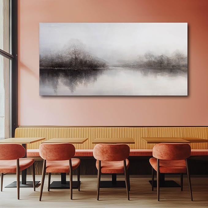 CHUDANHAO Abstract Tree Wall Art, 29x58 Inch, Framed Canvas Print, Perfect for Bedroom, Living Room, Dining Room