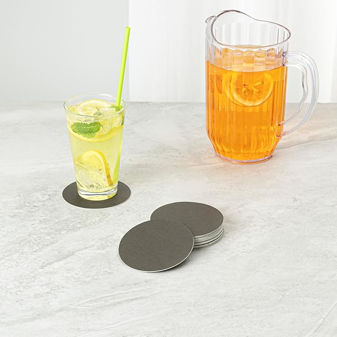 Restaurantware Paper Coasters 1000 Pack of 3.5 Inch Disposable Beverage Coasters Absorbent for Hot and Cold Drinks Black Coffee Cup Essentials for Table Decor, Kitchen, Home Patio or Living Room