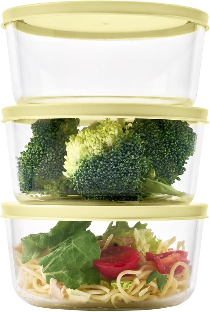 6-Piece Glass Food Storage Containers Set | 4-Cup, Leakproof | Microwave - Image 2