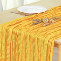 3 Pack Gold Cheesecloth Table Runner 120 Inch Boho Wedding Decor | Cheesecloth by Fixwal