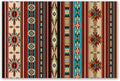 Southwestern Placemats Rustic Tribal Geometric Decorative Table Mat Antique Native Heat Resistant Place Mats for Dining Kitchen Party Holiday Decor 12x18Inch Set of 6