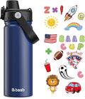 baab 18oz Kids Insulated Water Bottle 18/8 Stainless Steel Kids Cup 1 Pack | by baabKidWatterBottle
