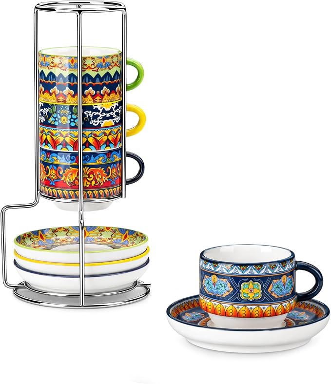vancasso 2.5 Oz Bohemian Espresso Cups Set of 4 by vancasso