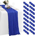 16 Pack Royal Blue Cheesecloth Table Runners 20x120 Inch Gauze Table Runner by Yorcari