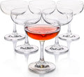 FAWLES Crystal Coupe Glasses, 7 Ounce, Elegant Short Stem Design, Sweet Wine by FAWLES