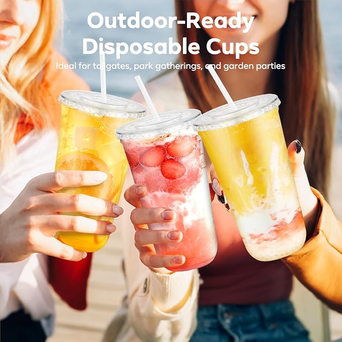 25 Pack 20 oz Round Bottom Plastic Cups - Image 6