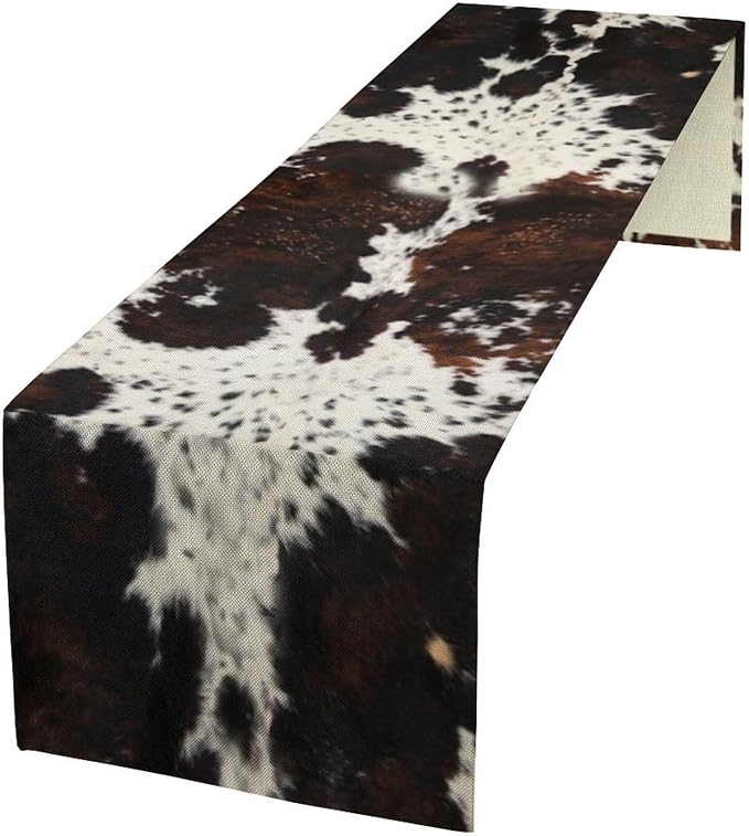 Cow Print Table Runner, 13x60 in by Yearn+Jear