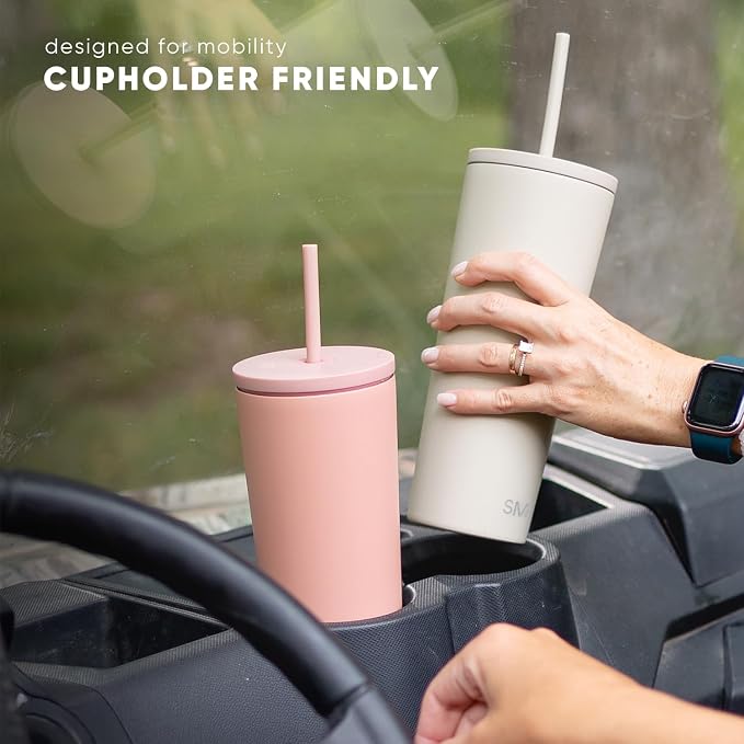 Simple Modern Iced Coffee Tumbler, Insulated | 24oz | Green | Reusable - Image 4