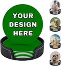 Customized Coasters for Drinks Leather Drink Coaster by YHPHRTA